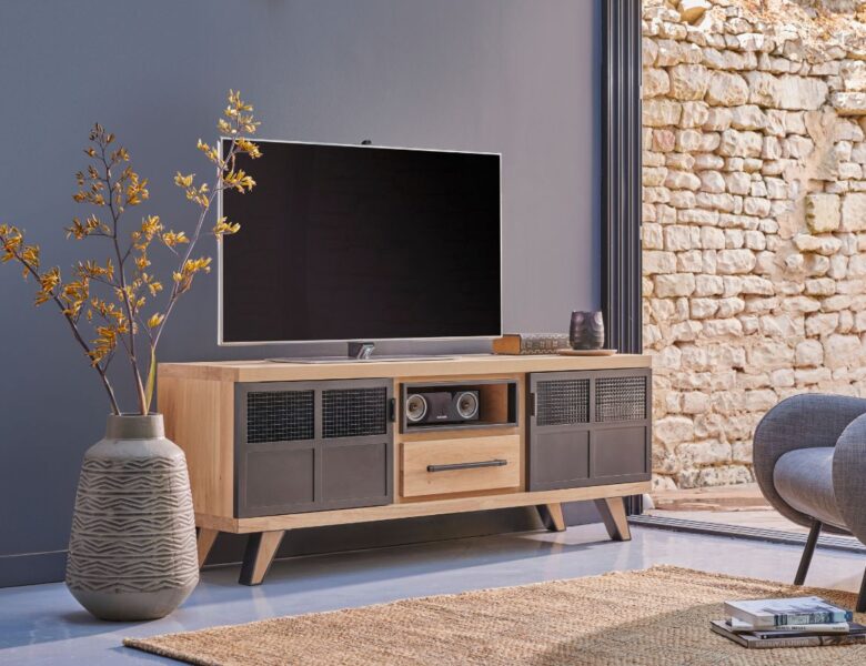 5 styles de meuble TV industriel pour un salon tendance