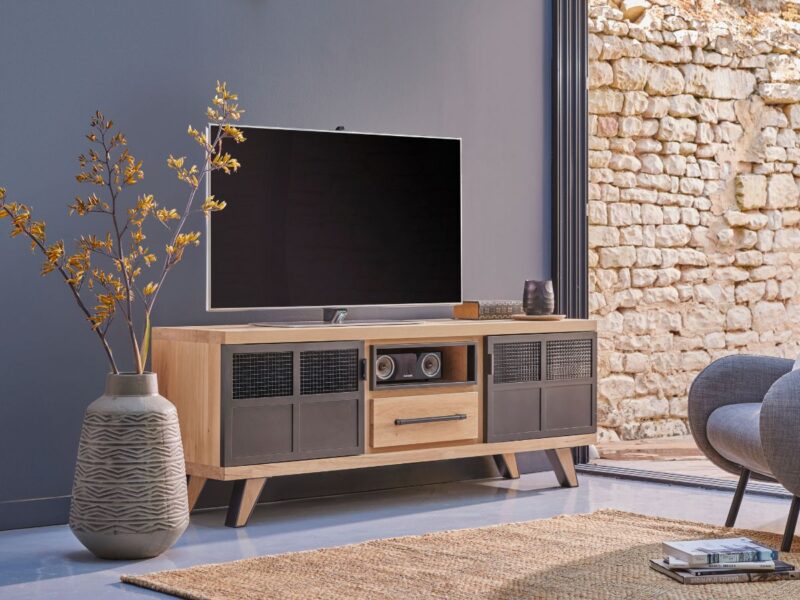 5 styles de meuble TV industriel pour un salon tendance