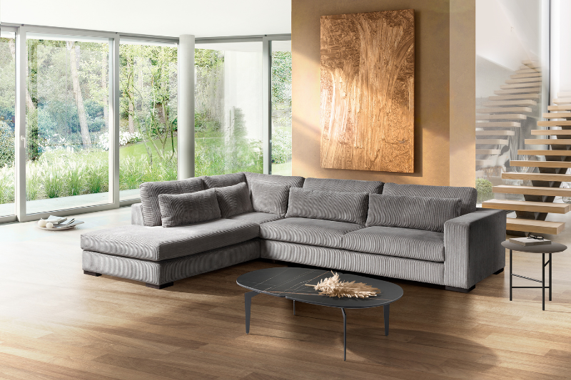 Canapé d'angle velours RITZ Gallery Tendances