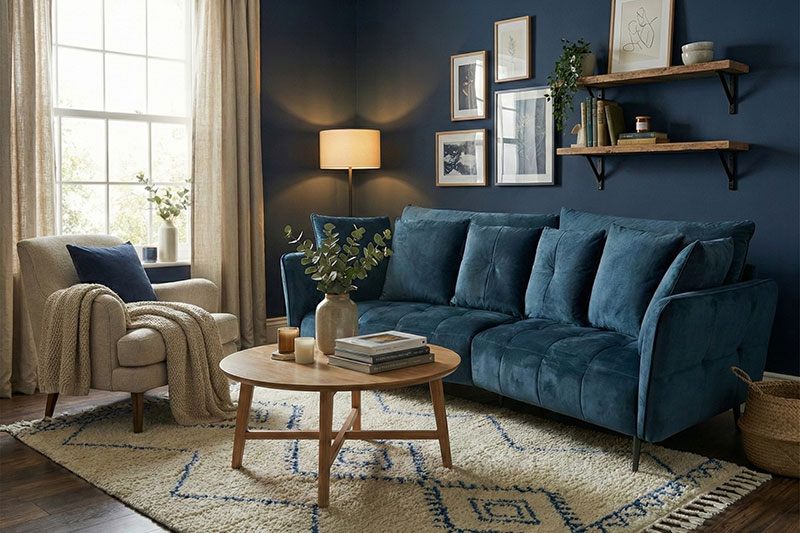 Canapé velours BRAVE Gallery Tendances