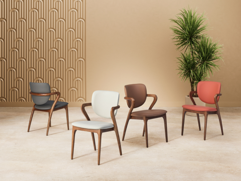 Chaises avec accoudoirs : être à table comme dans un fauteuil