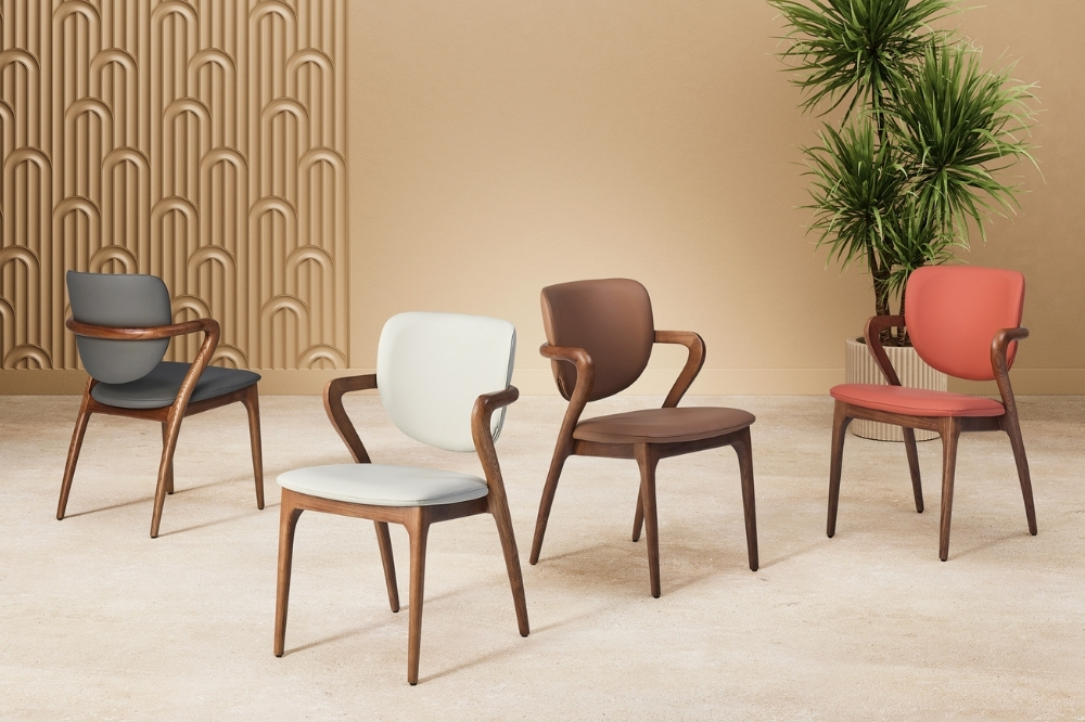 Chaises accoudoirs bois TEMPEST Gallery Tendances