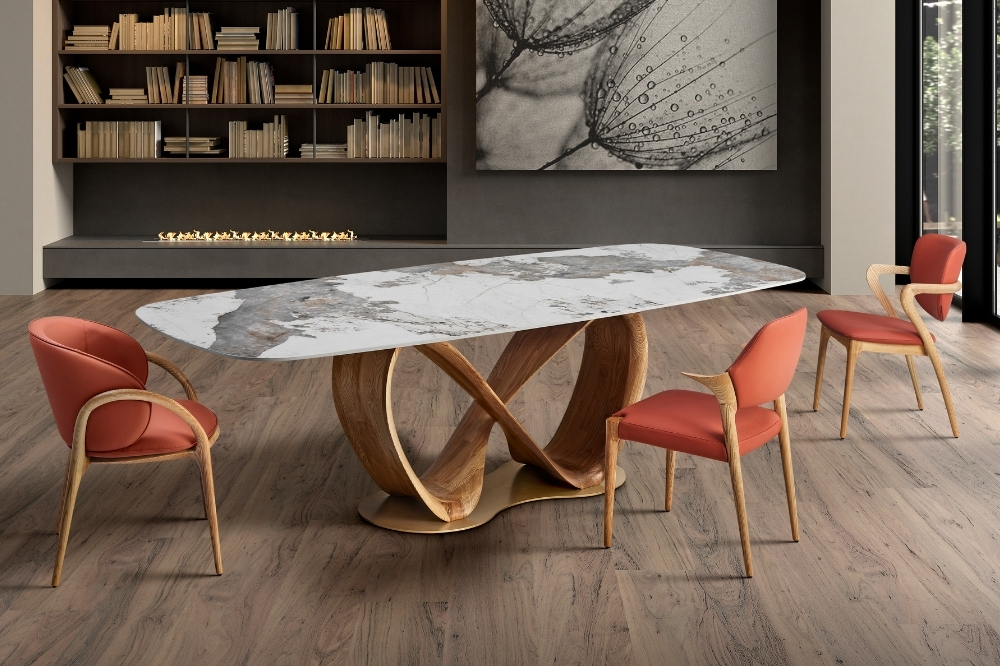 Table à manger extensible céramique LYRA Gallery Tendances